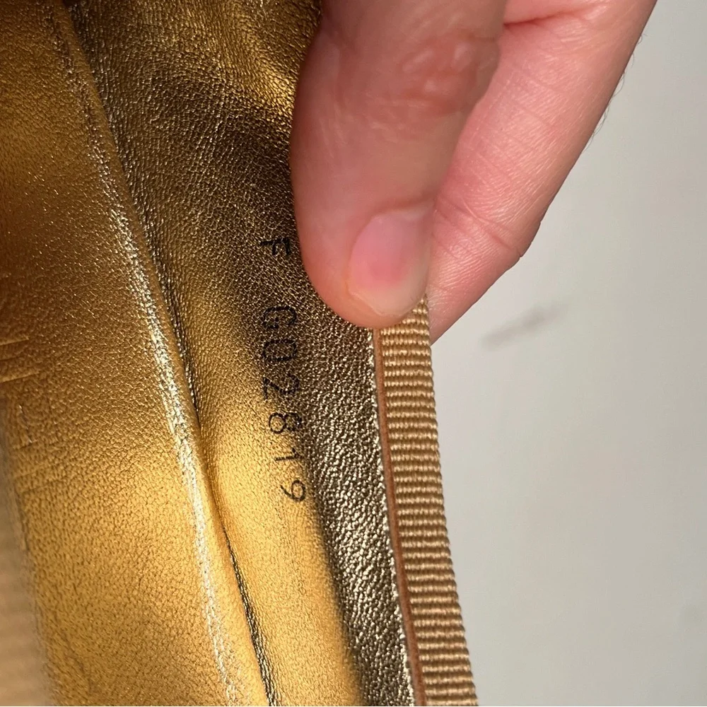 CHANEL Women's Gold and Black Flats